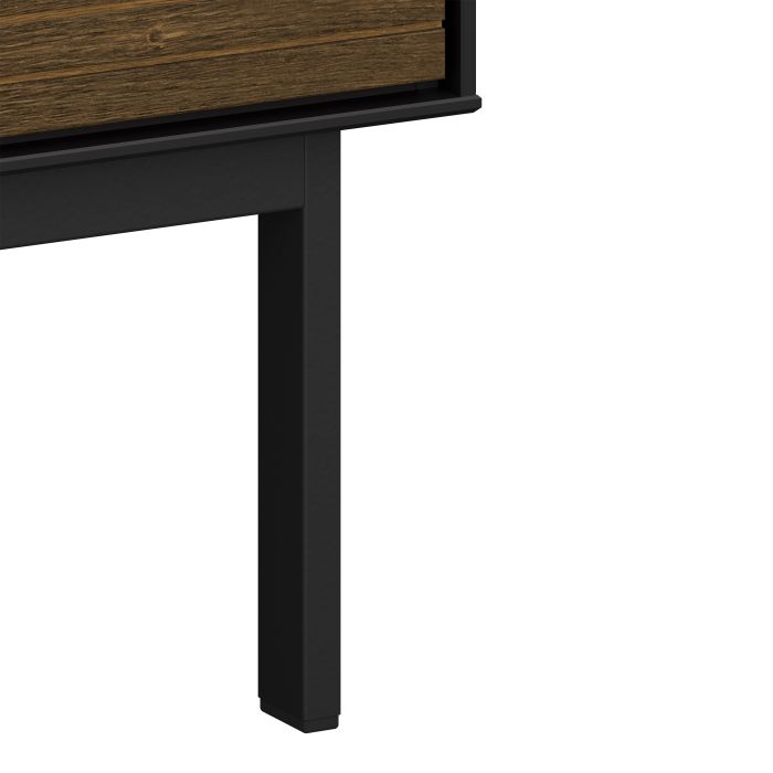 The 'Lane' Collection. Sideboard 2 Doors 3 Drawers in Granulated Black Brushed Espresso