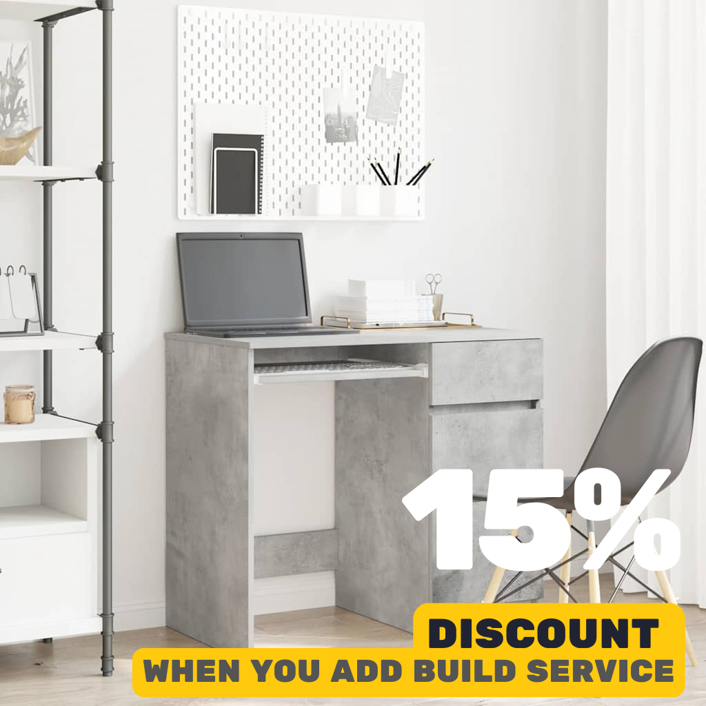 White Desk 86 x 49 x 76cm Engineered Wood