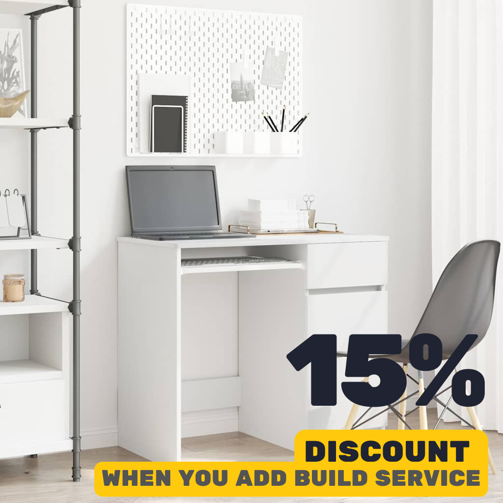 Black Desk 86 x 49 x 76cm Engineered Wood