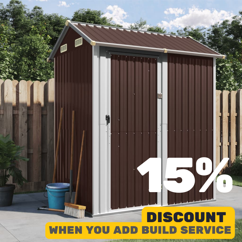 Garden Shed 192 x 152.5 x 237cm Galvanised Steel