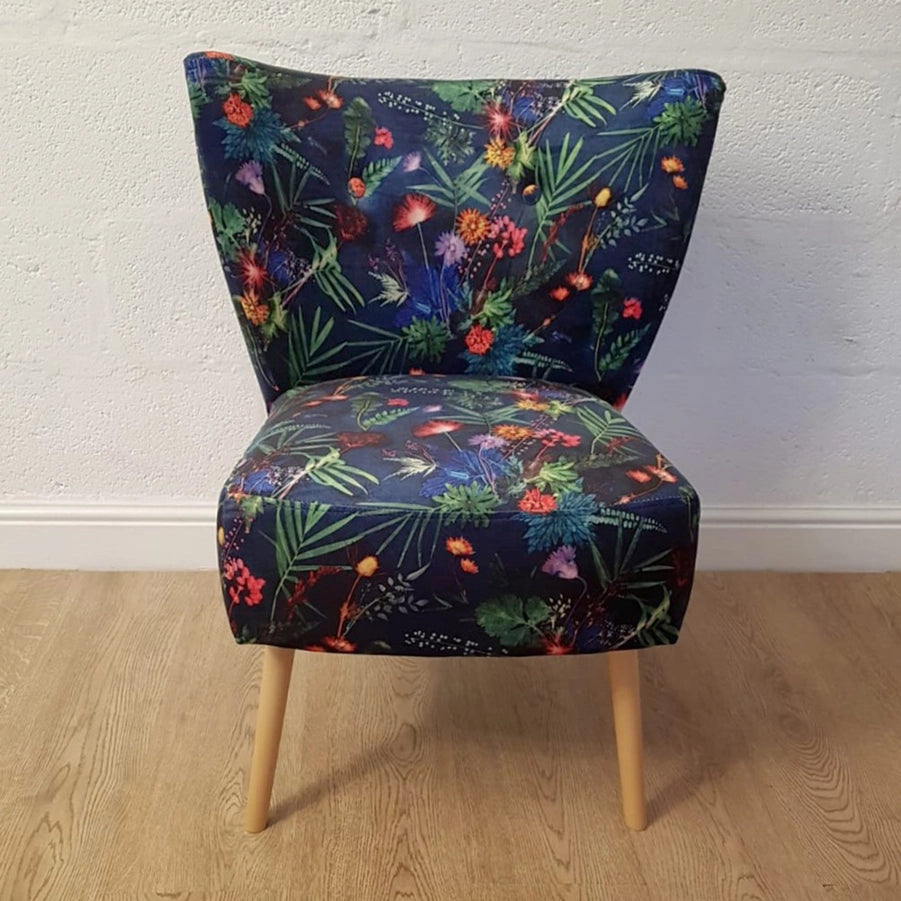 The Tropical Collection | Blue Velvet | Accent Chair