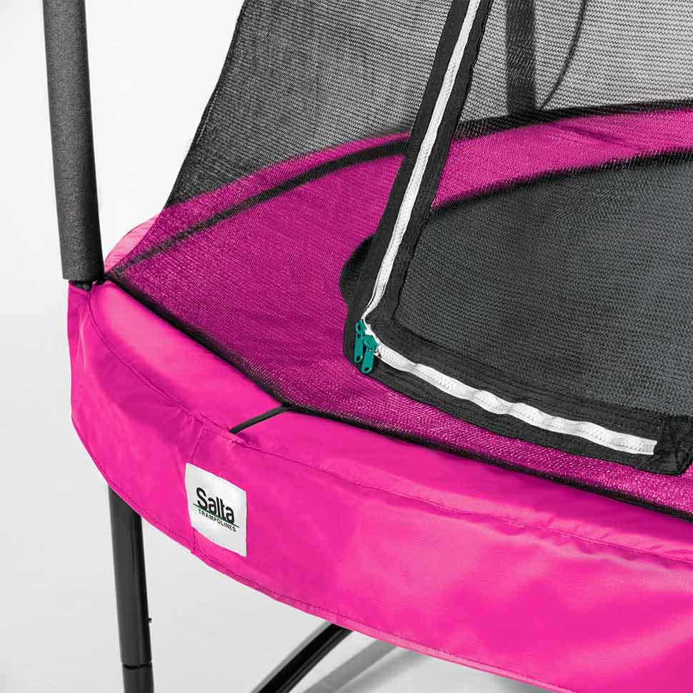 Trampolín Salta PINK Round Comfort Edition de 10 pies (305 cm) con cerramiento
