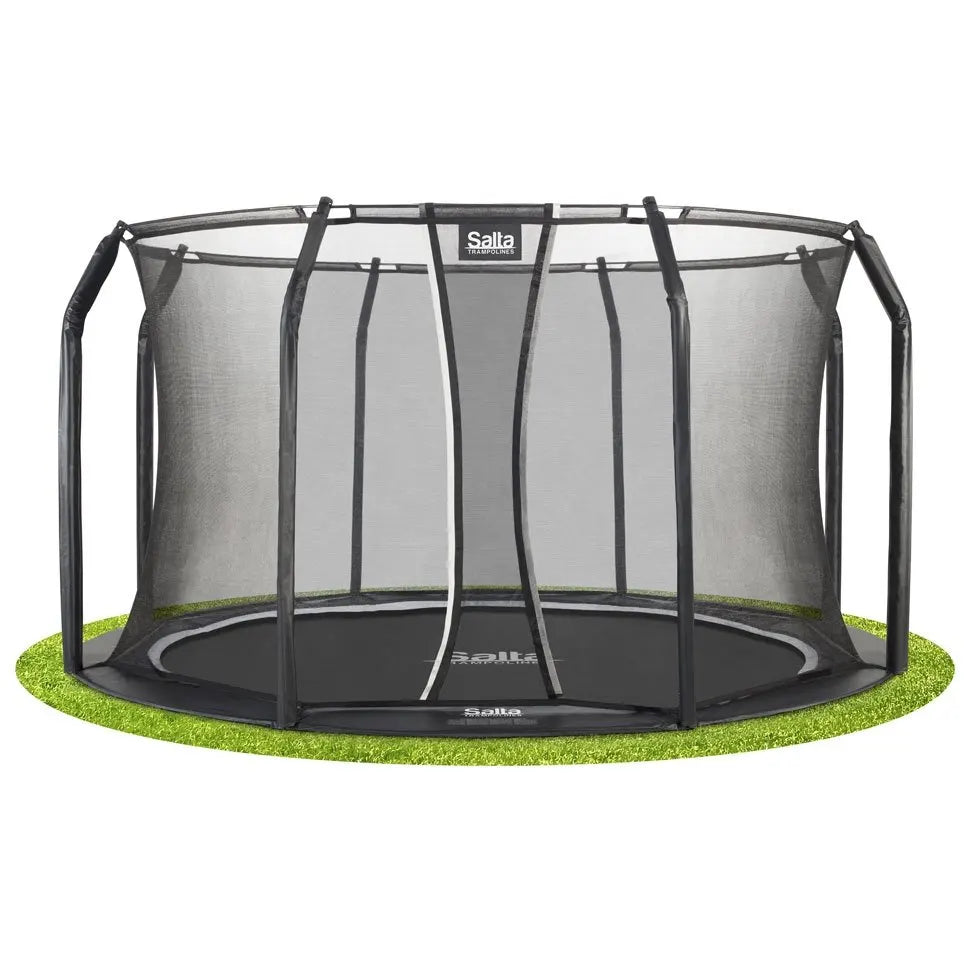 10ft Salta Black Royal Baseground Round Trampoline with Enclosure
