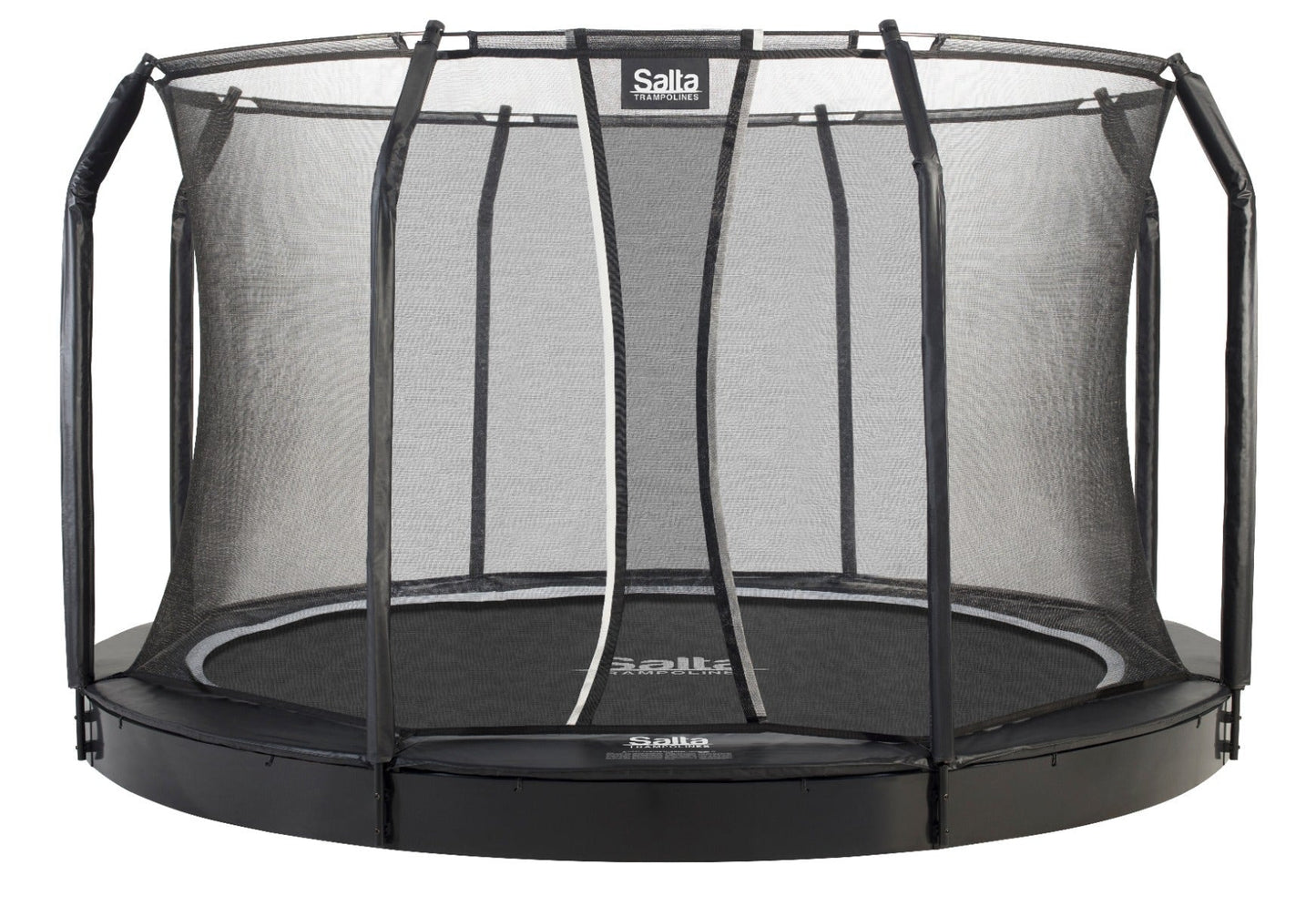 13ft (397cm) Salta BLACK Royal Baseground Round Trampoline with Enclosure