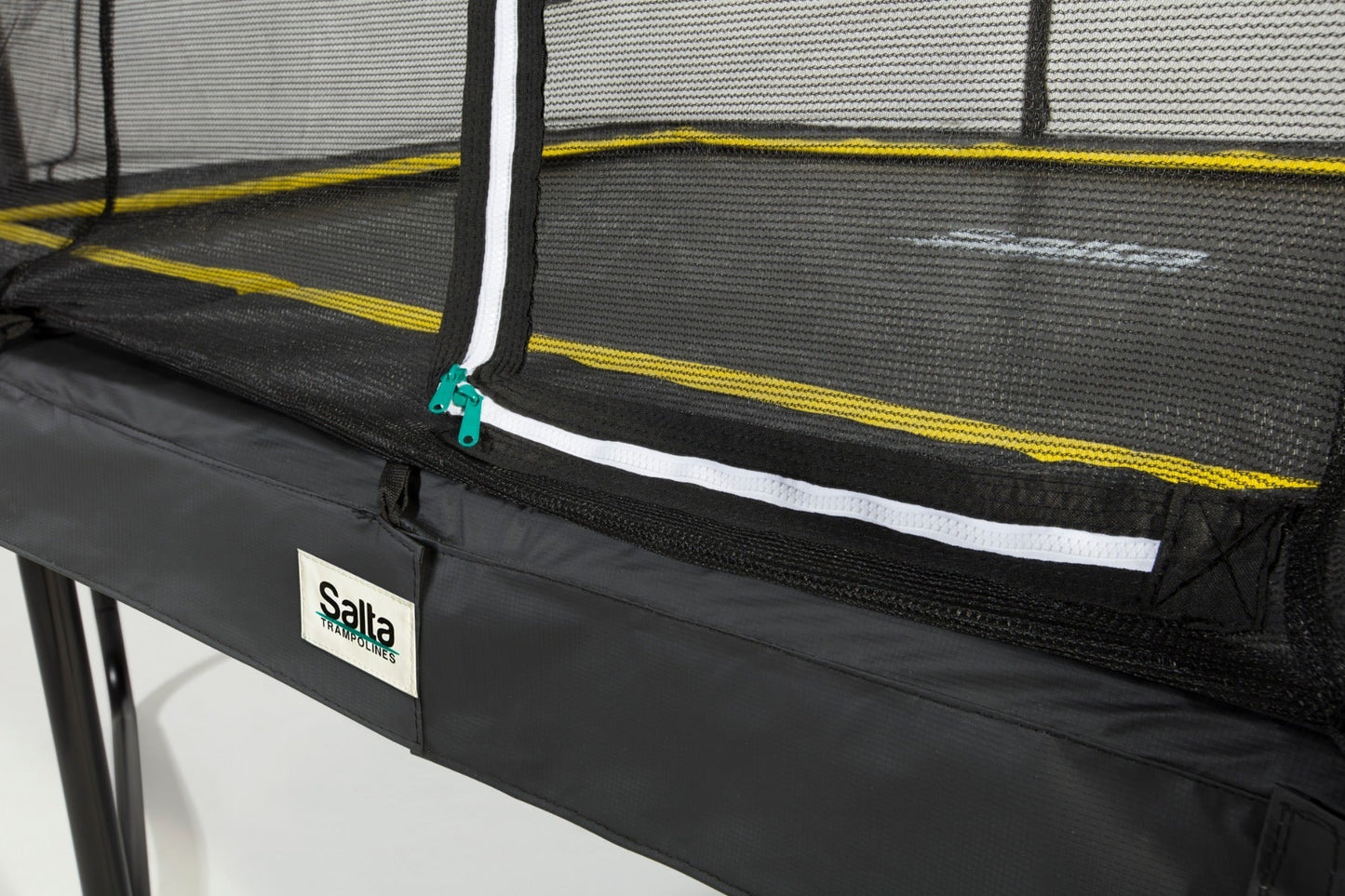 12ft (366cm) x 8ft (244cm) Salta BLACK Rectangular Comfort Edition Trampoline with Enclosure