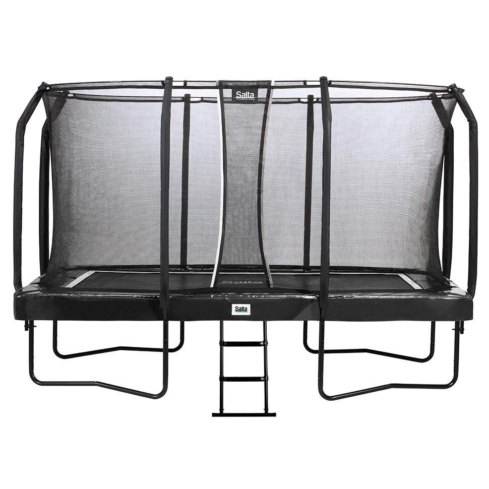 14ft (427cm) x 8ft (244cm) Rectangular BLACK Salta Trampoline with Enclosure