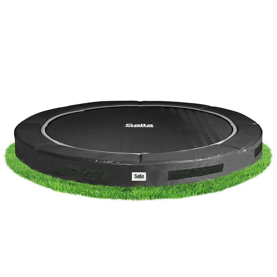 12ft (366cm) Salta BLACK Premium InGround Round Trampoline