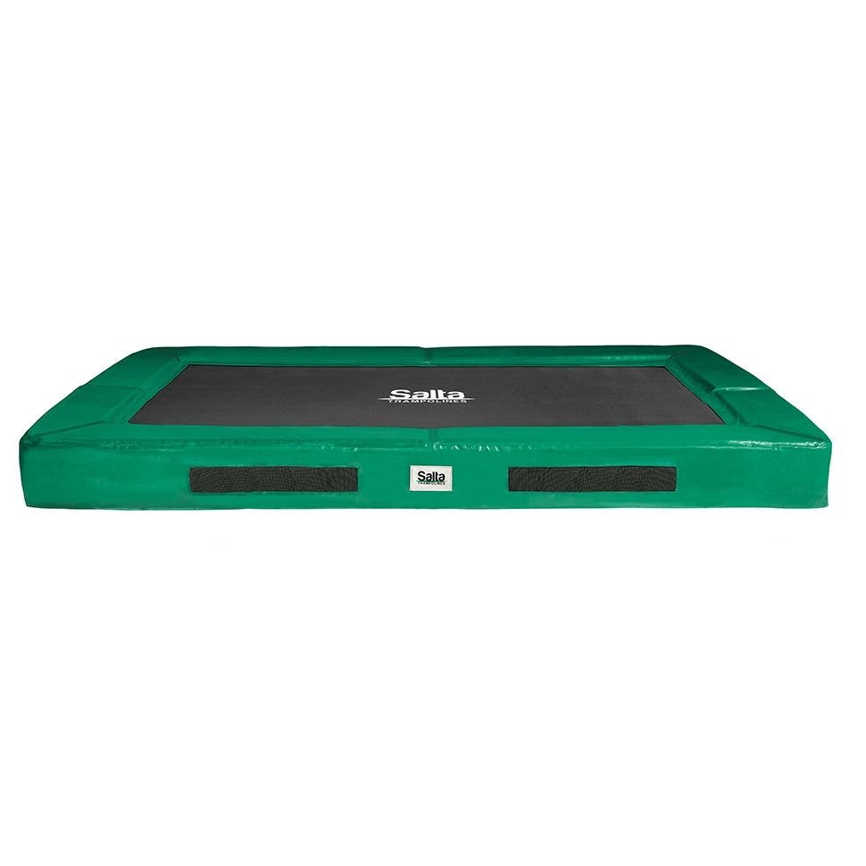 7ft (214cm) x 5ft (153cm) Salta GREEN Excellent InGround Rectangular Trampoline