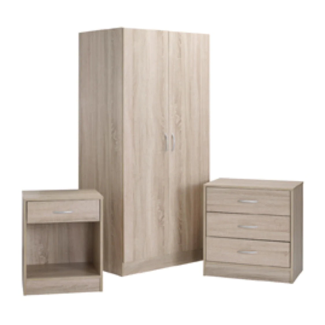 Oak effect bedroom set
