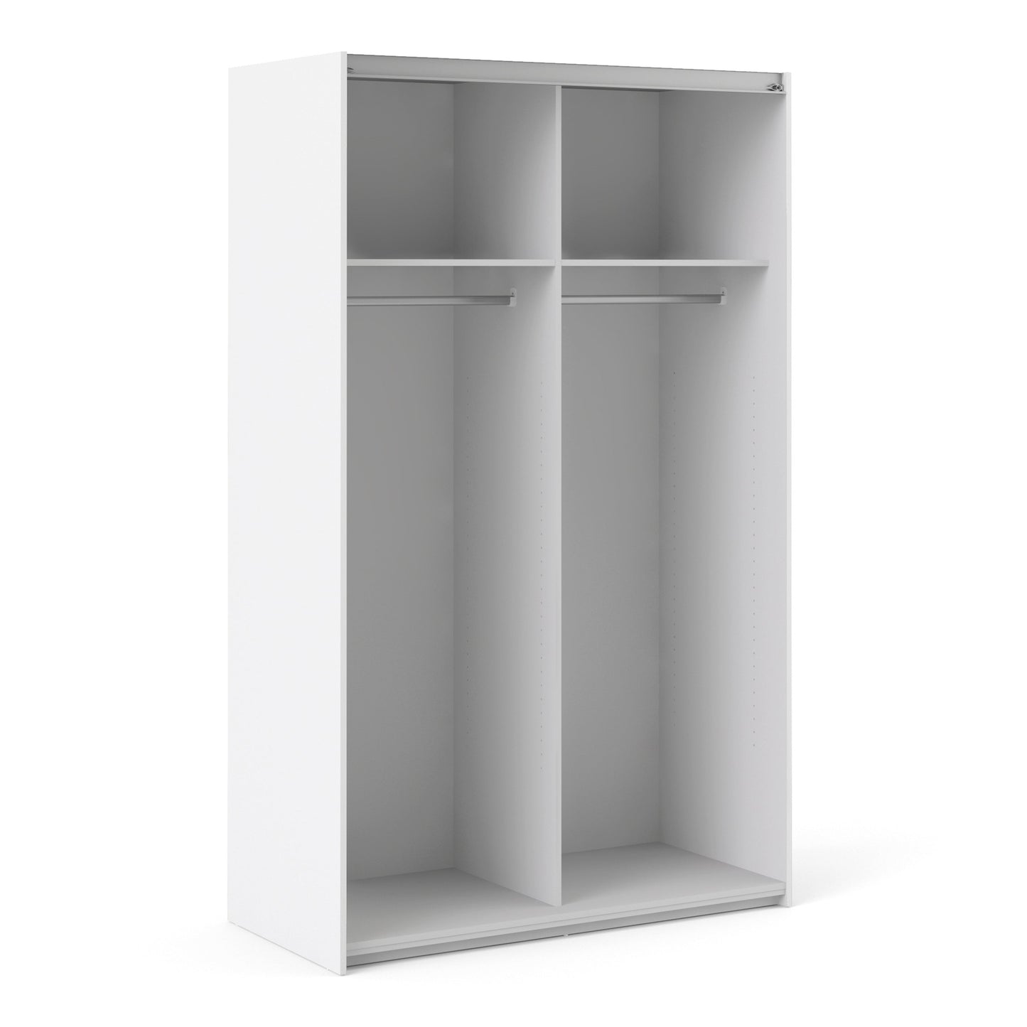 The 'Patsy' Collection. Sliding Wardrobe 120cm in White with White Doors with 2 Shelves
