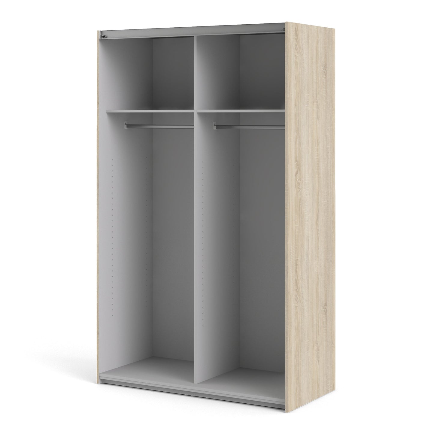 The 'Patsy' Collection. Sliding Wardrobe 120cm in Oak with Oak Doors with 2 Shelves