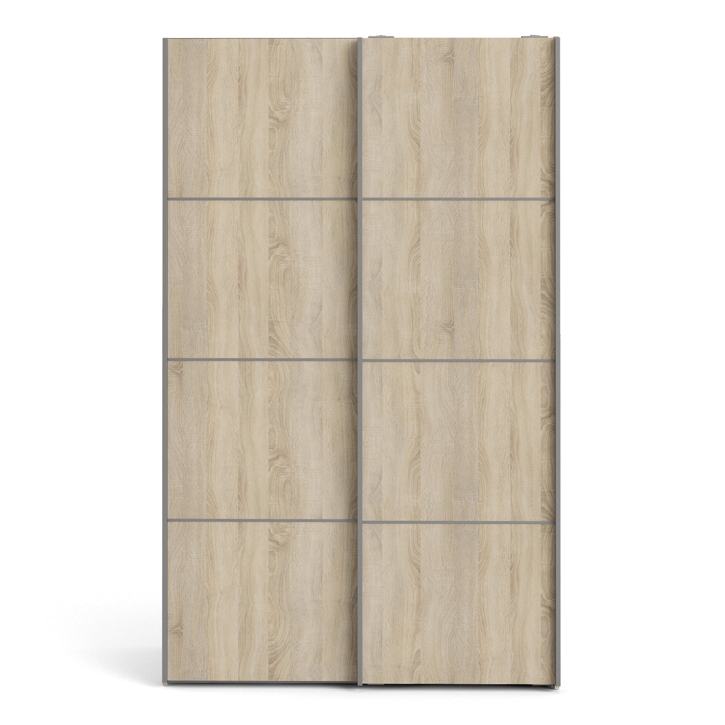 The 'Patsy' Collection. Sliding Wardrobe 120cm in Oak with Oak Doors with 5 Shelves