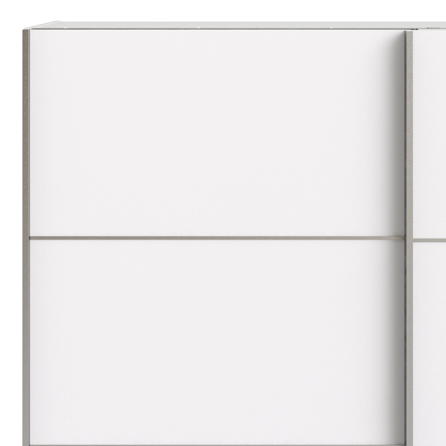 The 'Patsy' Collection. Sliding Wardrobe 180cm in White with White Doors with 2 Shelves