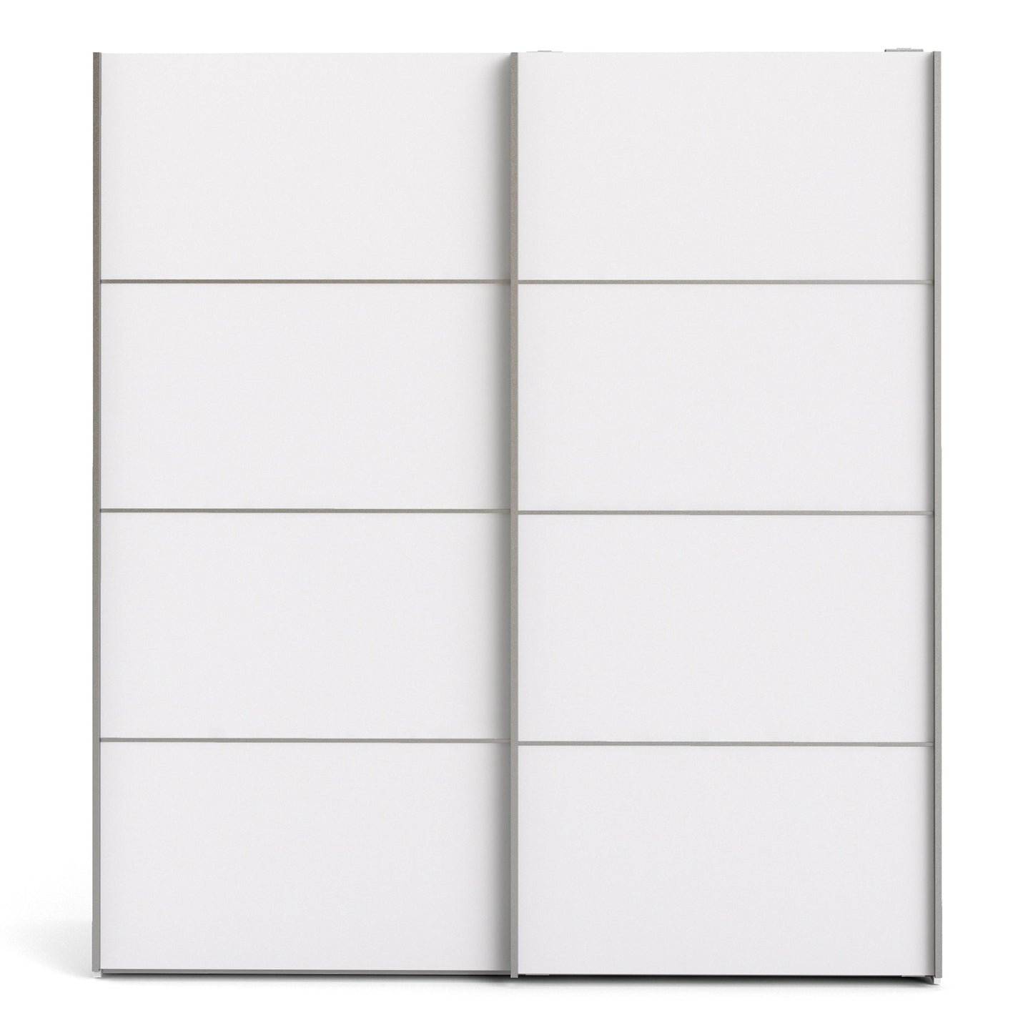 The 'Patsy' Collection. Sliding Wardrobe 180cm in White with White Doors with 5 Shelves