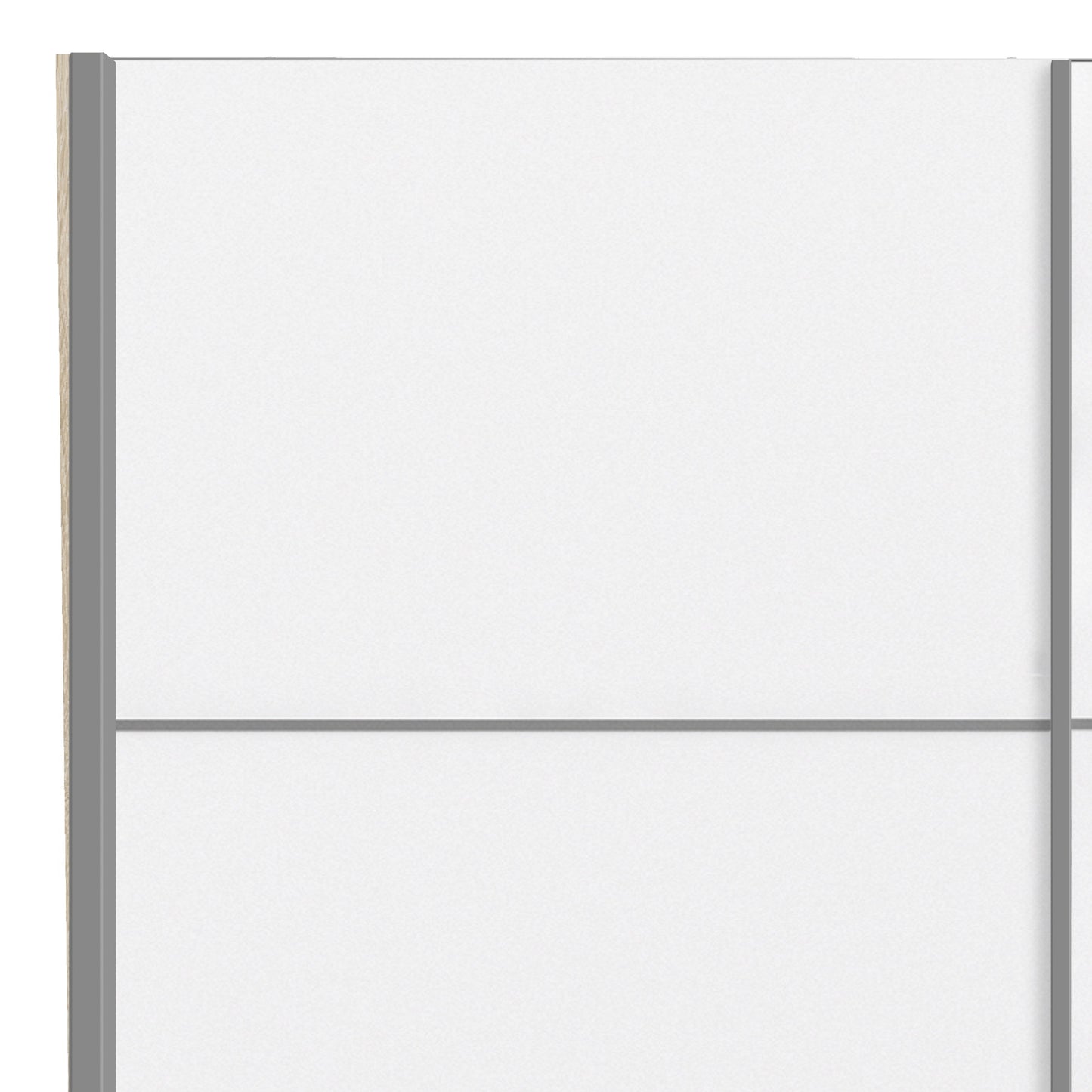 The 'Patsy' Collection. Sliding Wardrobe 180cm in Oak with White Doors with 2 Shelves