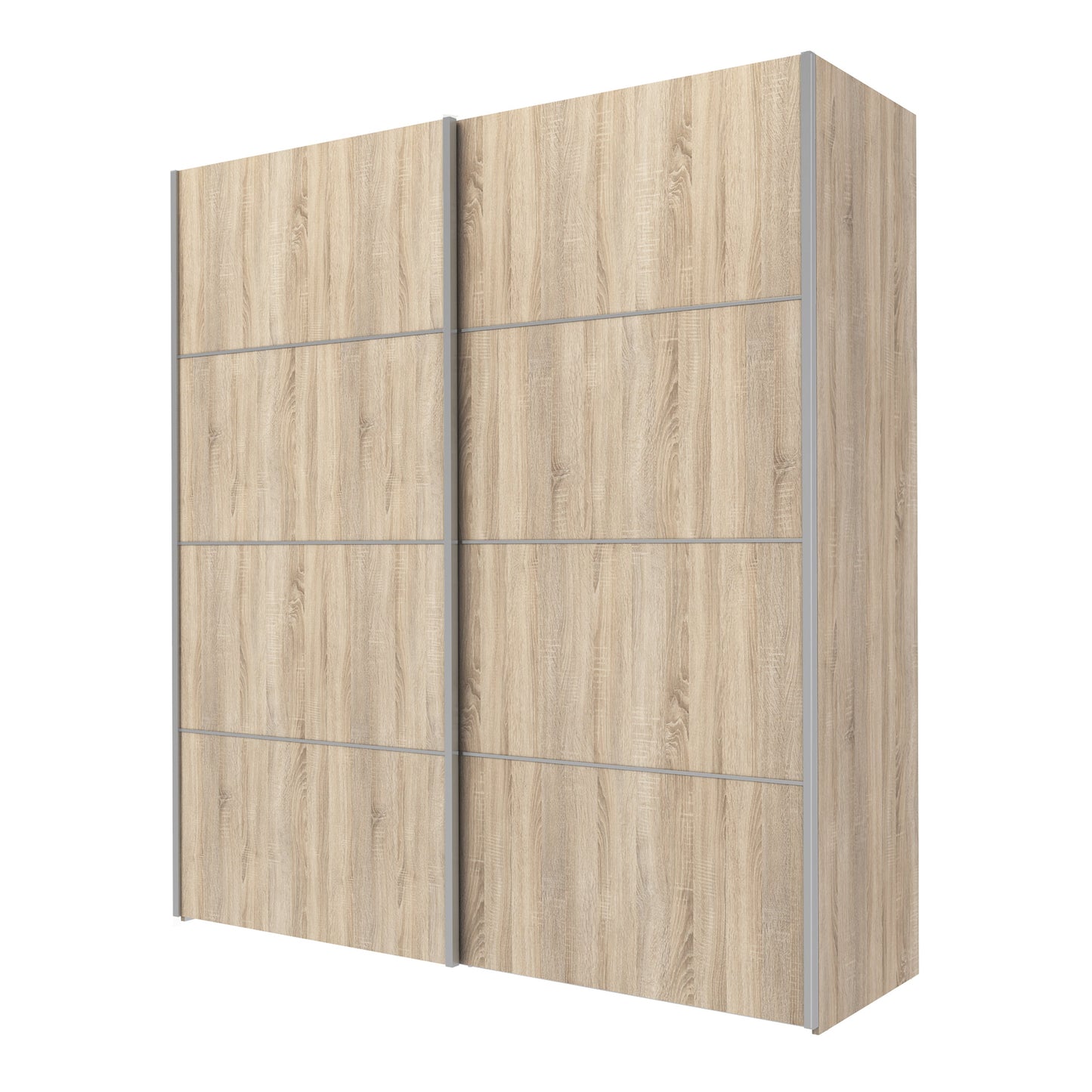 The 'Patsy' Collection. Sliding Wardrobe 180cm in Oak with Oak Doors with 5 Shelves