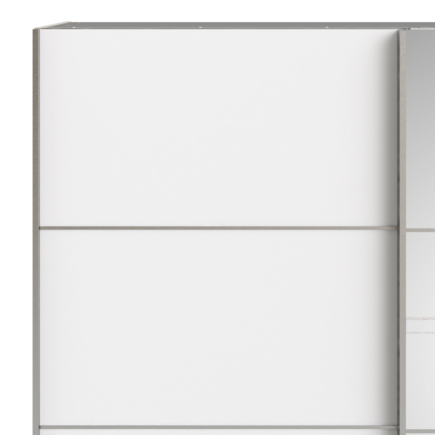 The 'Patsy' Collection. Sliding Wardrobe 180cm in Oak with White and Mirror Doors with 5 Shelves