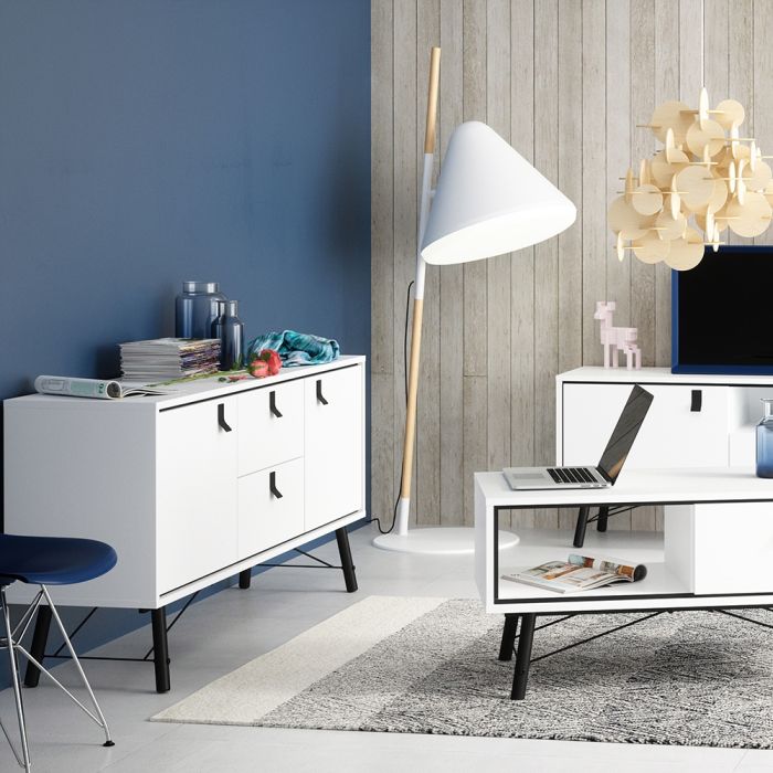 Rye Sideboard 2 Doors 2 Drawers in Matt White