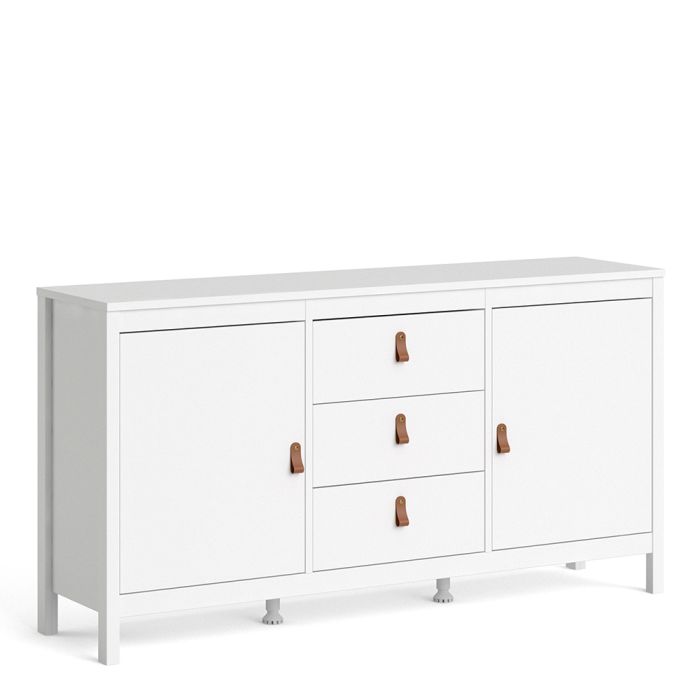 The 'Battle' Sideboard 2 Doors 3 Drawers in White