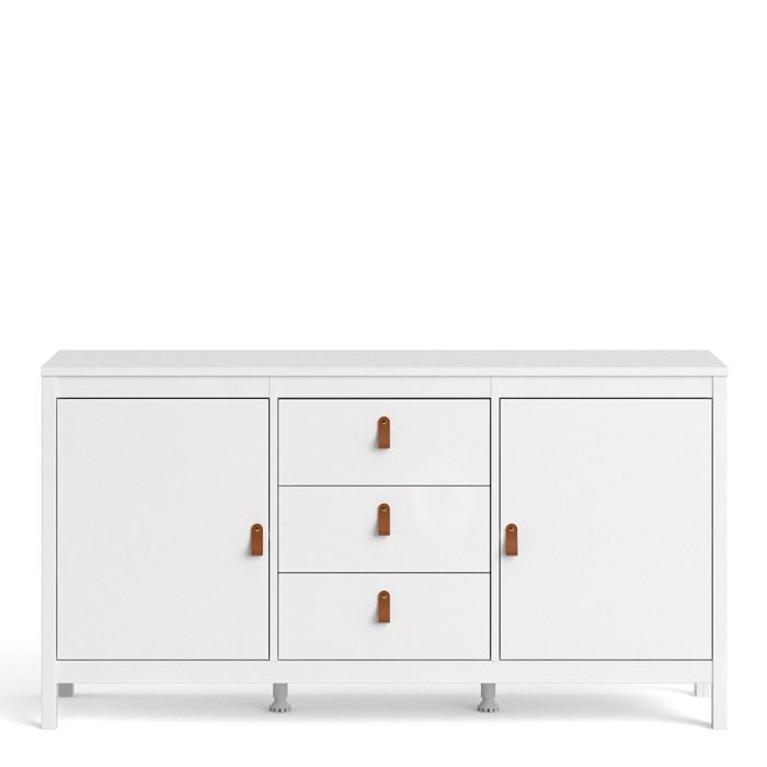The 'Battle' Sideboard 2 Doors 3 Drawers in White