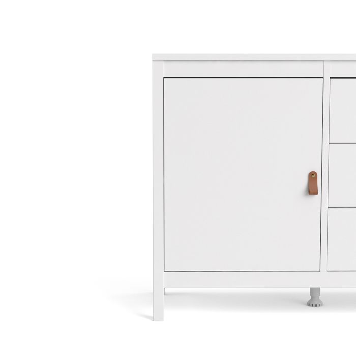 The 'Battle' Sideboard 2 Doors 3 Drawers in White