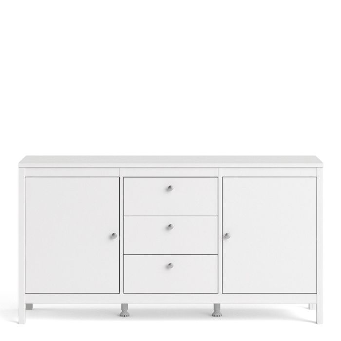 The 'Saffron' Sideboard 2 Doors 3 Drawers in White
