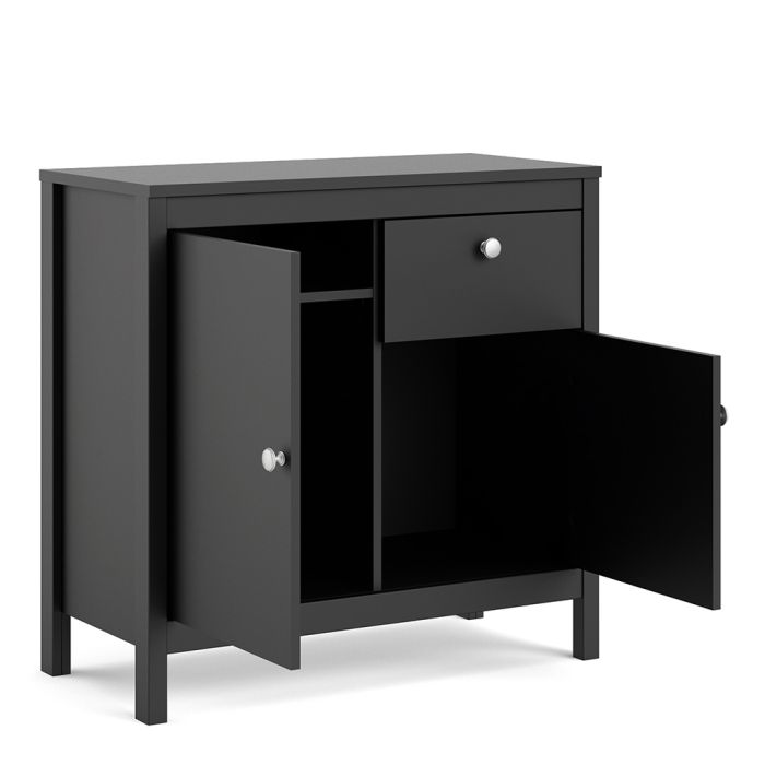 Aparador 'Saffron' 2 puertas 1 cajón en negro mate