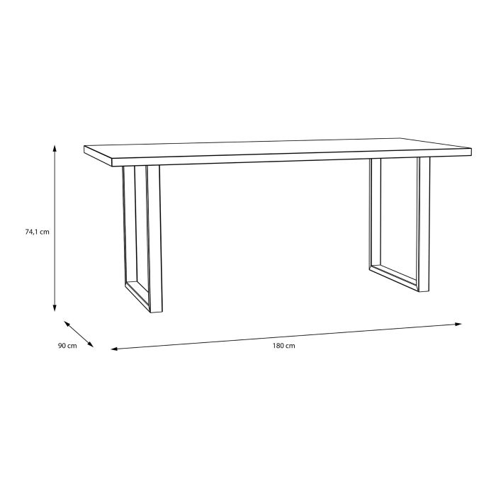 Table à manger en chêne Bartex