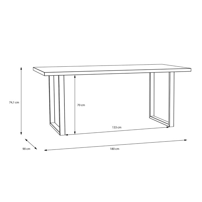 Table à manger en chêne Bartex