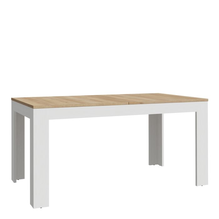 Table à manger extensible 160-207 cm en chêne Riviera/blanc