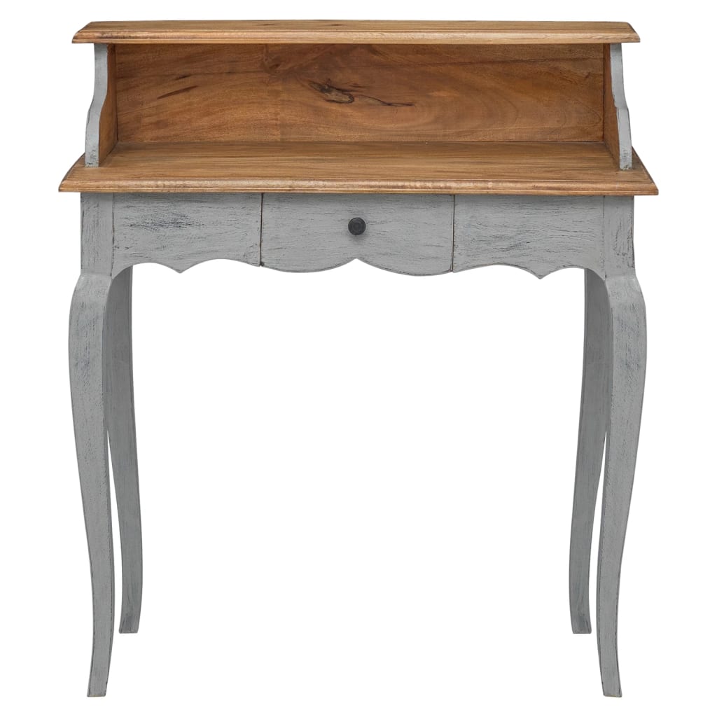 Bureau en bois d'acajou massif 80x40x92 cm