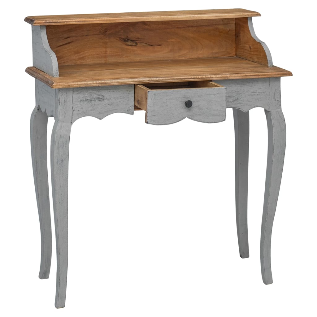 Bureau en bois d'acajou massif 80x40x92 cm