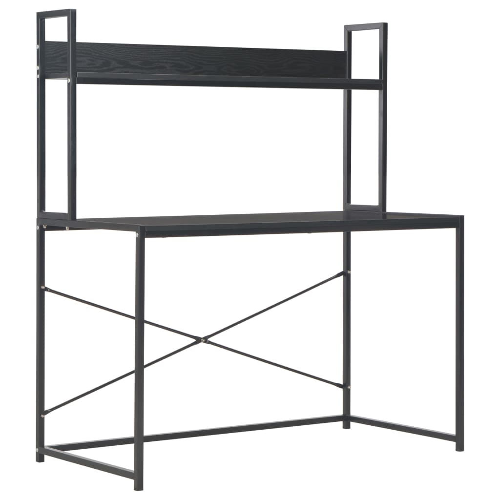 Bureau d'ordinateur Noir 120x60x138 cm