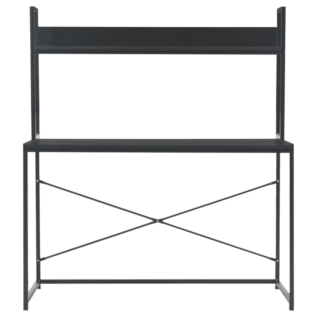 Bureau d'ordinateur Noir 120x60x138 cm