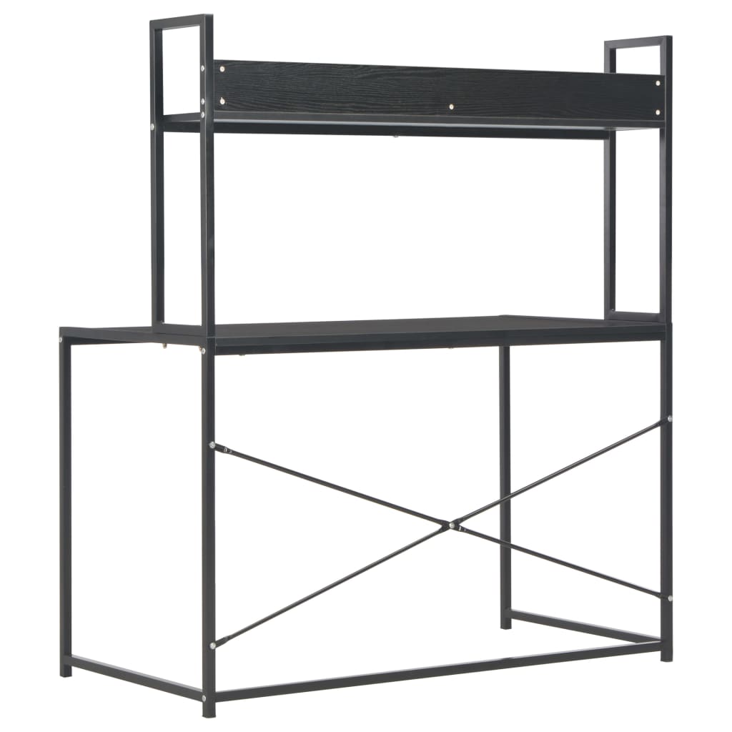 Bureau d'ordinateur Noir 120x60x138 cm