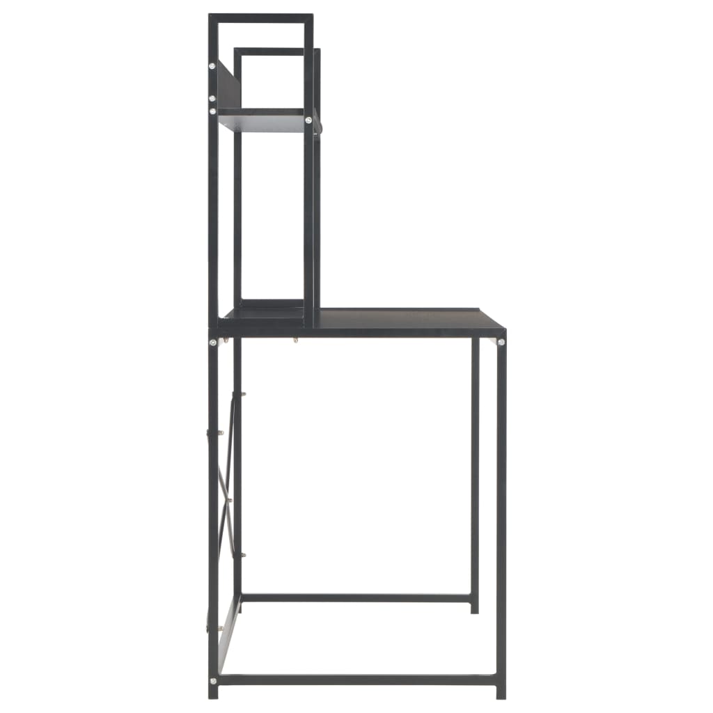 Bureau d'ordinateur Noir 120x60x138 cm