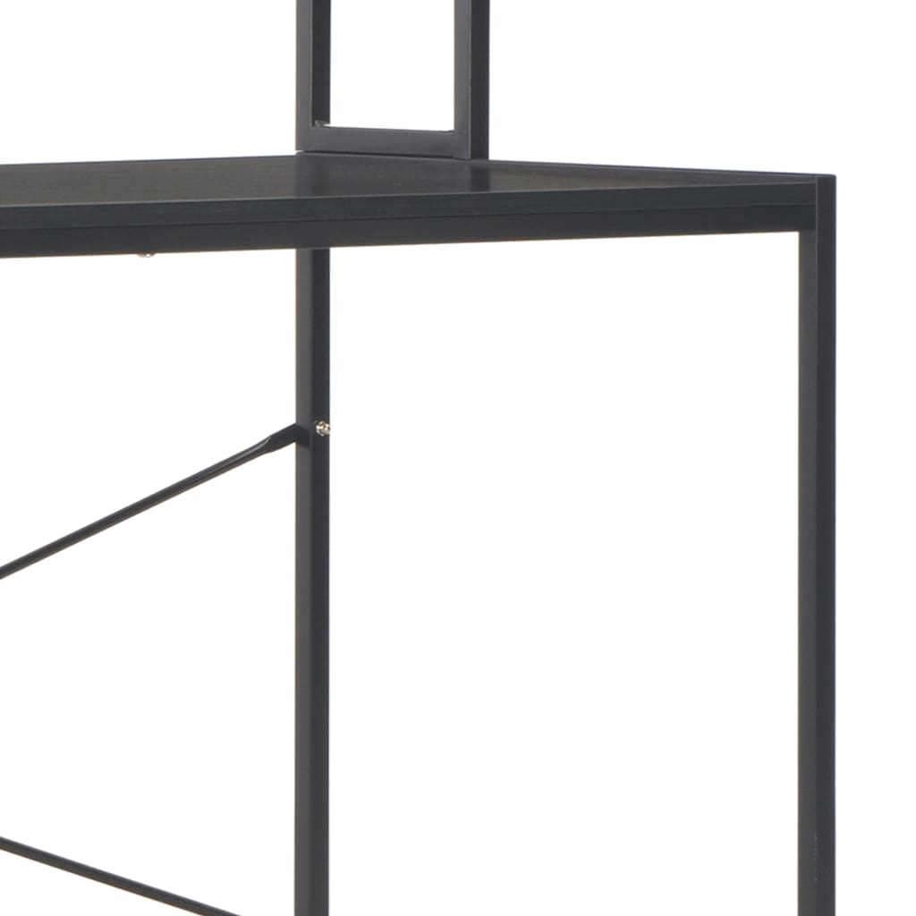 Bureau d'ordinateur Noir 120x60x138 cm