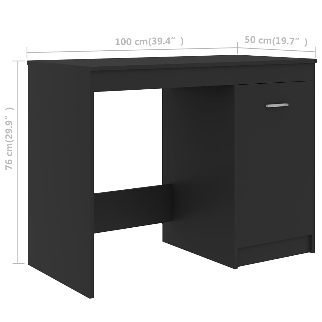 Escritorio Gris 100x50x76 cm Madera Ingenierizada