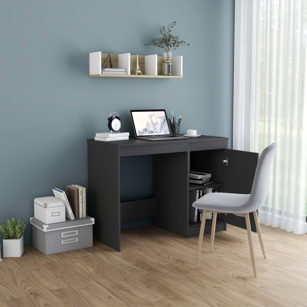 Escritorio Gris 100x50x76 cm Madera Ingenierizada