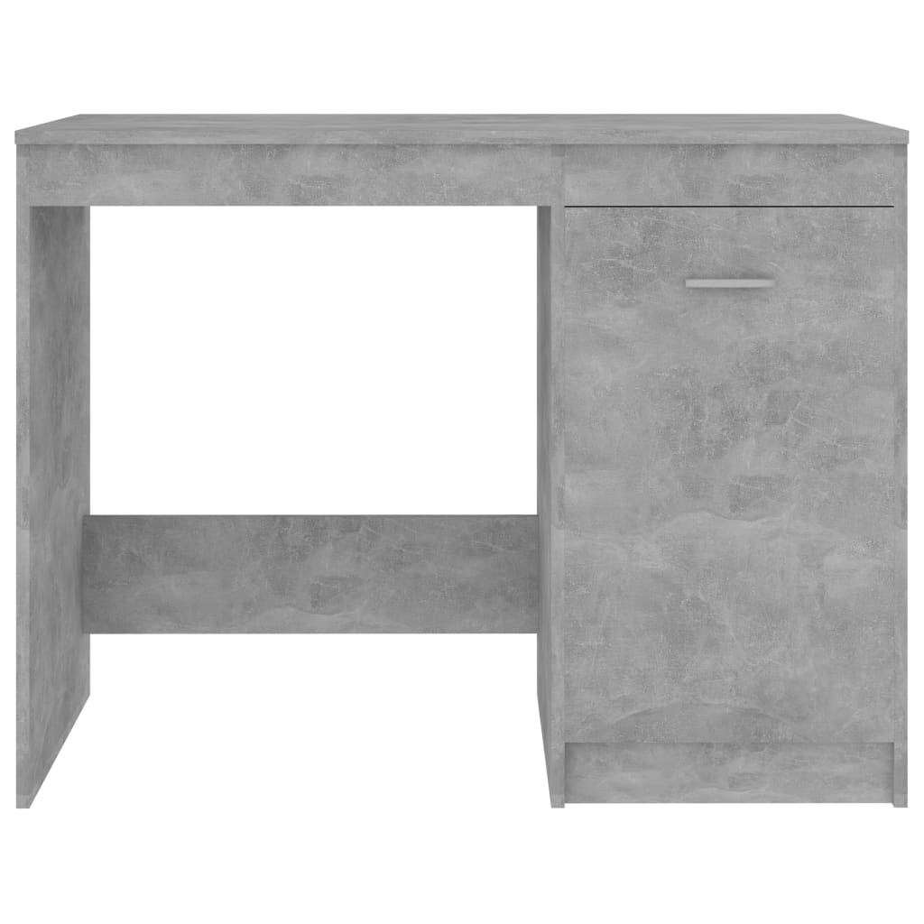 Bureau Béton Gris 100x50x76 cm Bois Contrecollé