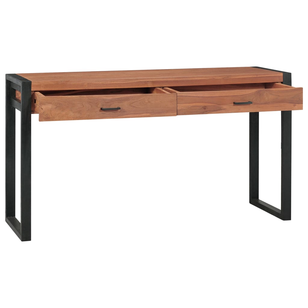 Bureau avec 2 tiroirs 140x40x75 cm Bois de teck
