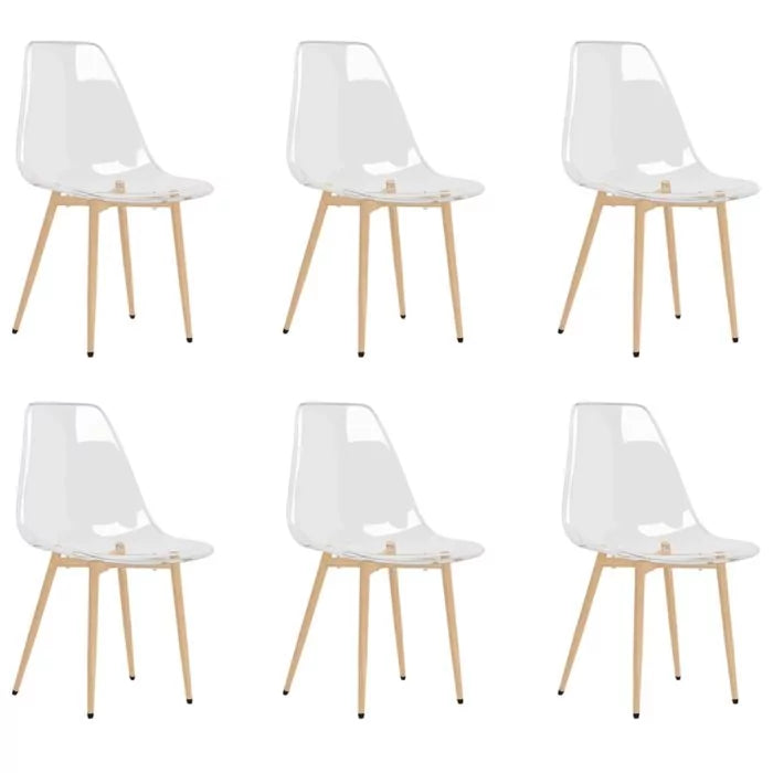 Chaises de salle à manger Ghost 6 pièces en PET transparent