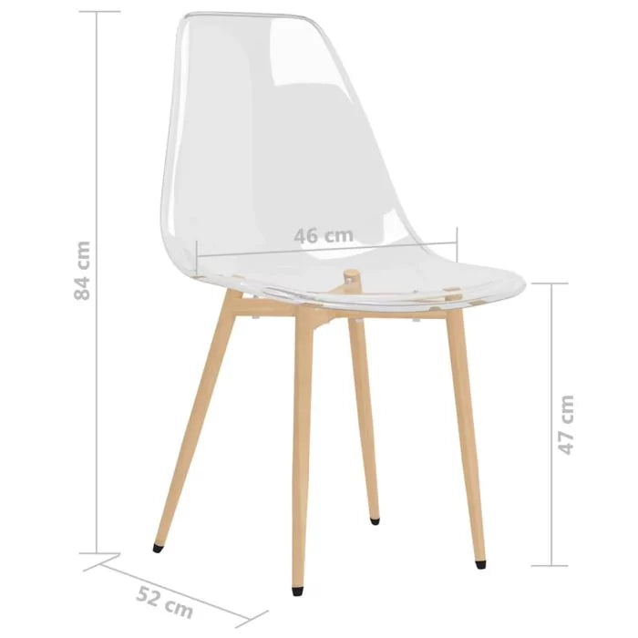 Chaises de salle à manger Ghost 6 pièces en PET transparent