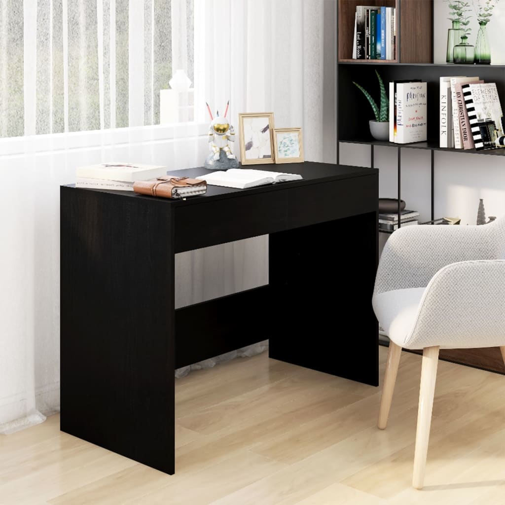 Bureau Noir 101x50x76,5 cm Bois composite