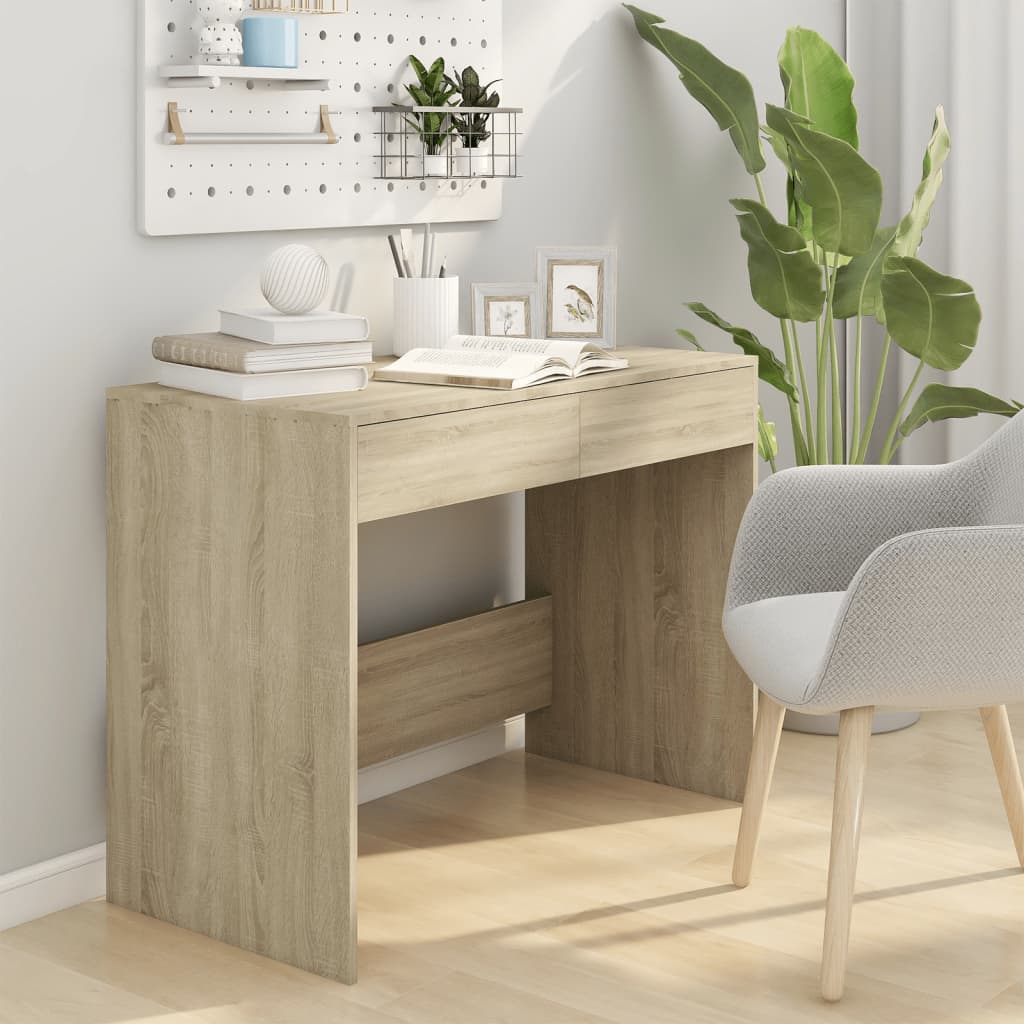 Bureau Chêne Sonoma 101x50x76,5 cm Bois d'ingénierie