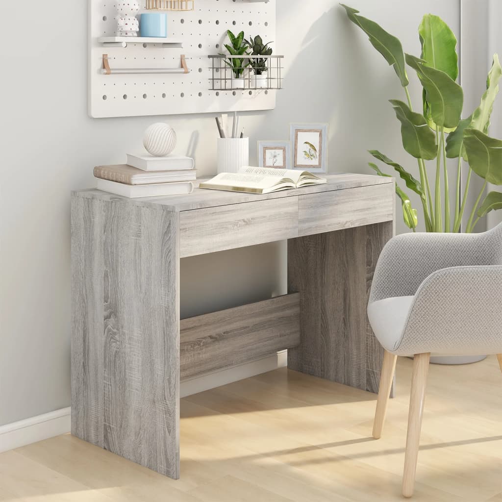 Bureau Gris Sonoma 101x50x76,5 cm Bois composite