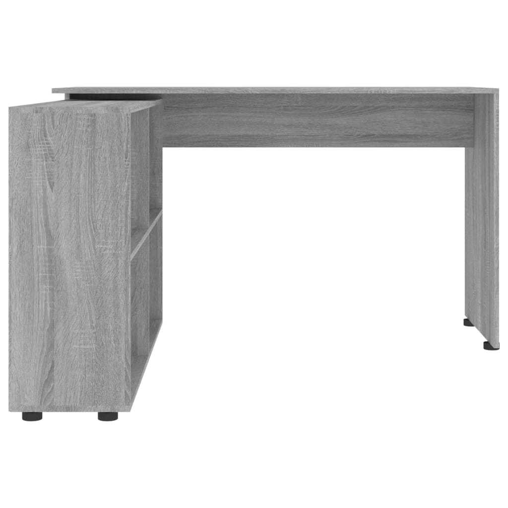 Escritorio de esquina de madera de ingeniería Sonoma gris