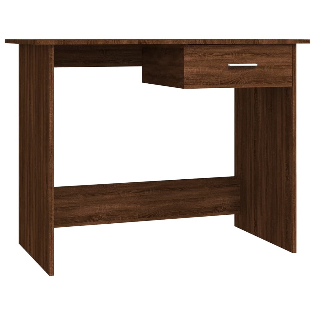 Bureau Chêne Brun 100x50x76 cm Bois Contrecollé