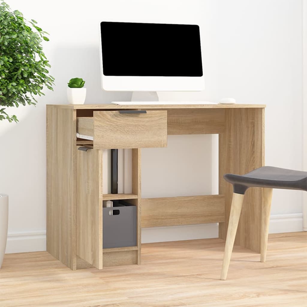 Escritorio Roble Sonoma 100x50x75 cm Madera Ingeniosa