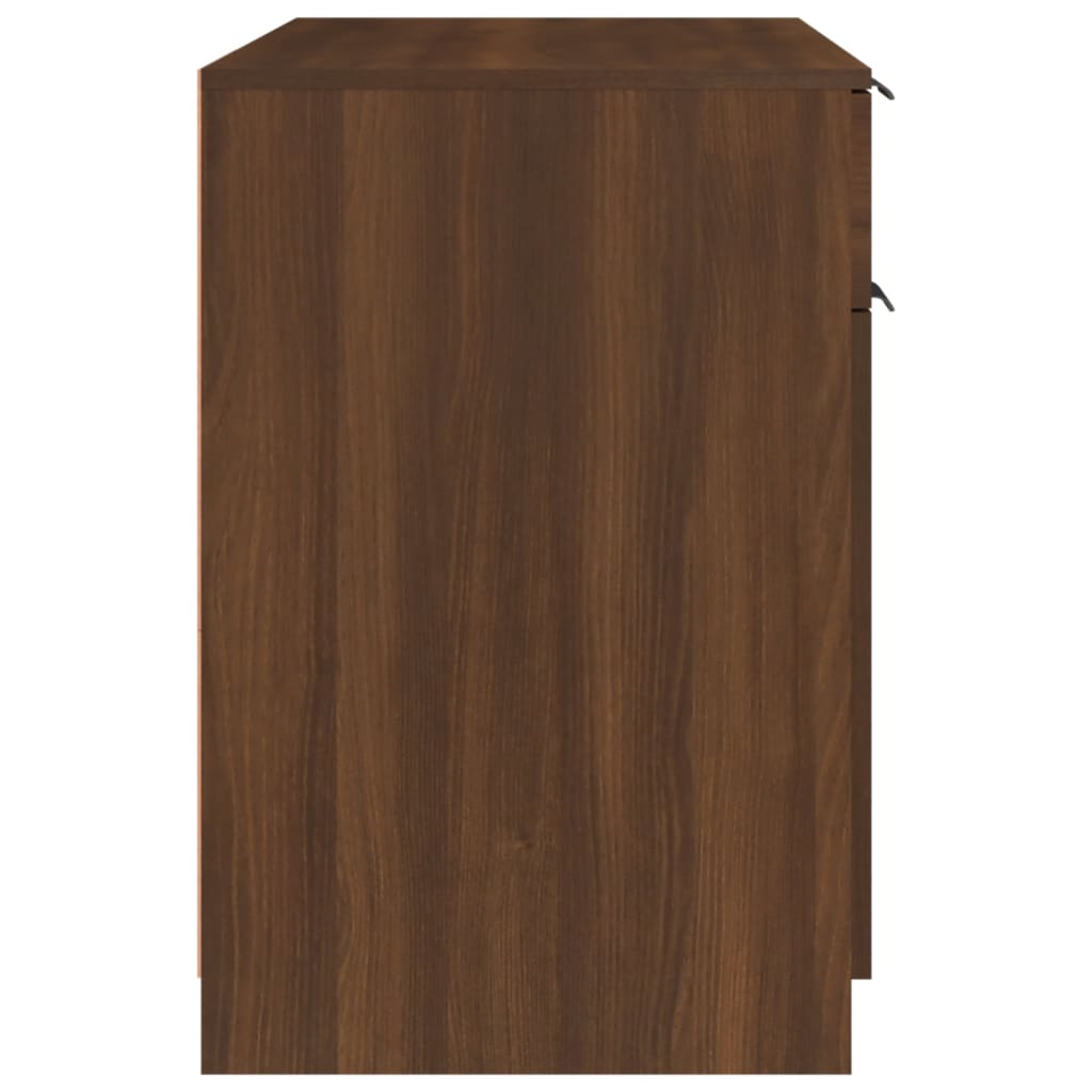 Desk Brown Oak 100x50x75 cm Engineered Wood